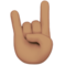 Sign of the Horns - Medium emoji on Apple